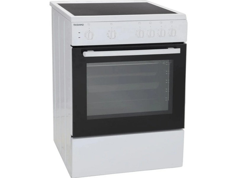 Eskimo ES VC4031W Κουζίνα Αερίου & Ρεύματος 72lt με Κεραμικές Εστίες 60cm