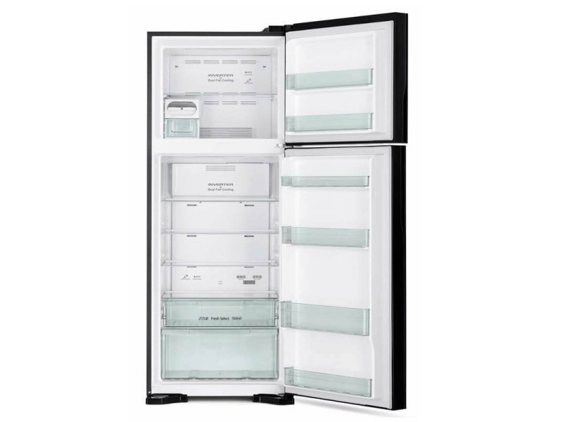 Hitachi Ψυγείο Δίπορτο 450lt Total NoFrost Υ183.5xΠ71.5xΒ74εκ. Μαύρο R-V541PRU0-1 BBK