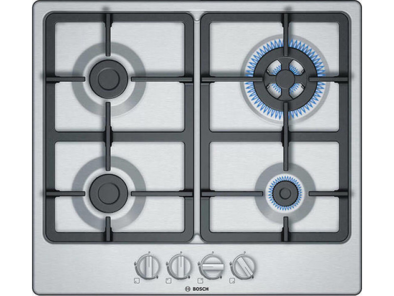 Bosch PGH6B5B90 Εστία Αερίου Αυτόνομη 56x48cm Inox