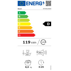 Bosch WTH85V0GPL Στεγνωτήριο 8kg A++ με Αντλία Θερμότητας
