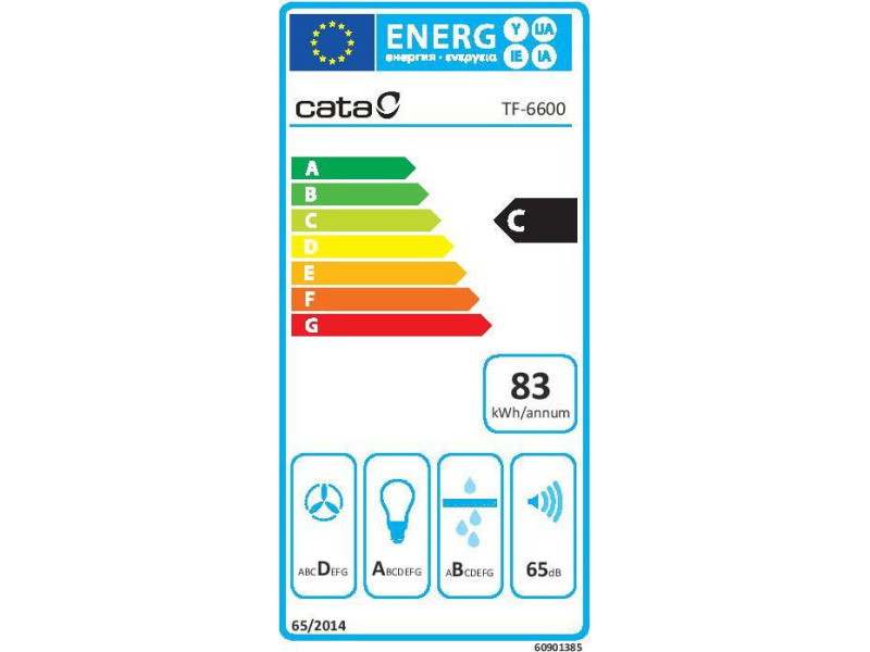 Cata-TF-6600 Durallum-Sliding-απορροφητηρας-60cm-White