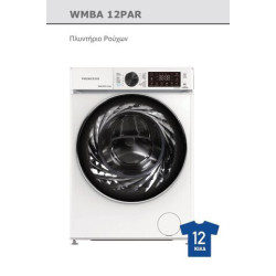 Princess WMBA 12 PAR Πλυντήριο Ρούχων 12 kg με ατμό 1400 στροφές