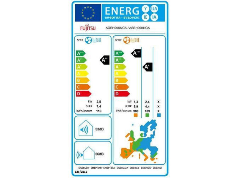 A/C IN9BTU FUJITSU ASEH09KNCA ECO
