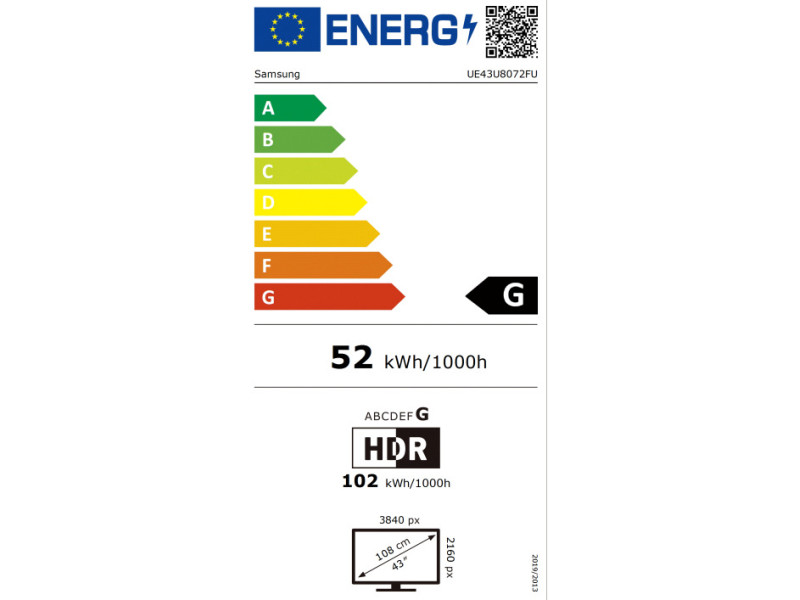 Samsung Smart Τηλεόραση 55" 4K UHD LED U8000F HDR (2025) UE55U8072FUXXH