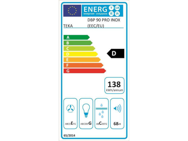 Teka DBP 90 Pro Απορροφητήρας Καμινάδα 90cm Inox