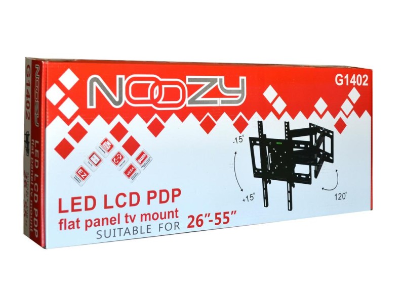 Βάση Στήριξης Noozy G1402 για Τηλεοράσεις 26'' - 55'' με δυνατότητα κάθετης κλίσης και περιστροφή. Μέγιστη αντοχή βάρους 50kg