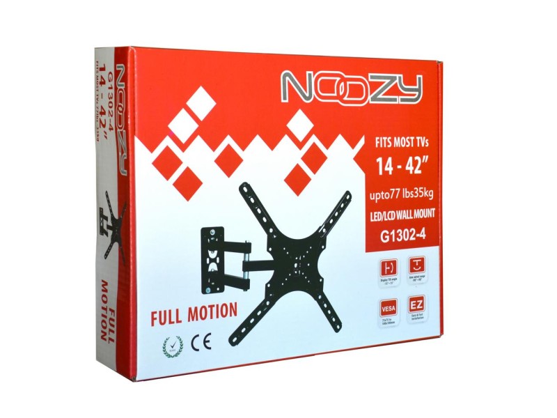 Βάση Στήριξης Noozy G1302-4 για Τηλεοράσεις 14'' - 42'' με δυνατότητα κάθετης κλίσης και περιστροφή. Μέγιστη αντοχή βάρους 35kg