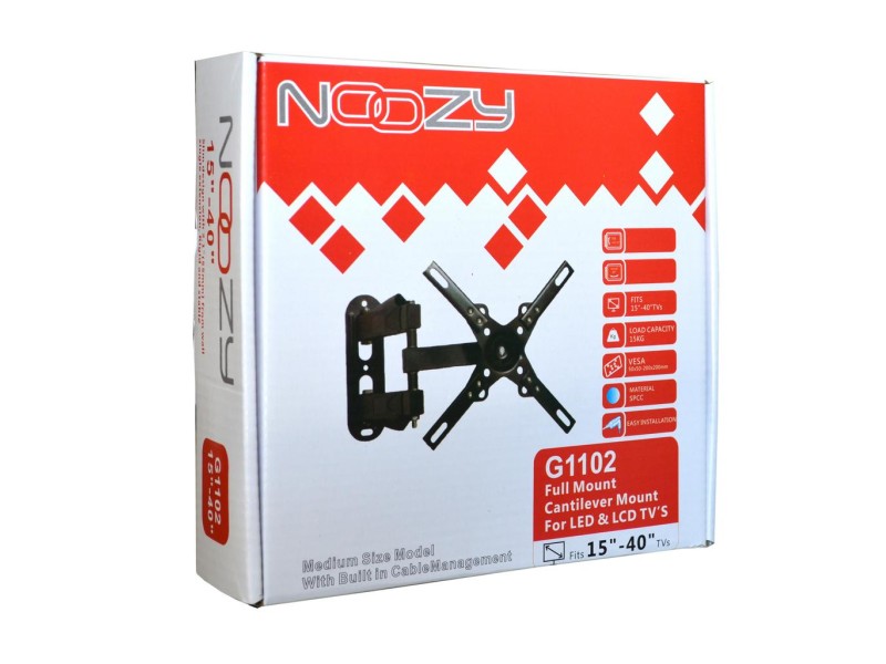 Βάση Στήριξης Noozy G1102 για Τηλεοράσεις 15'' - 40'' με δυνατότητα κάθετης κλίσης και περιστροφή. Μέγιστη αντοχή βάρους 15kg