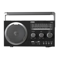 Portable FM Radio N'oveen PR750 5W Black with USB Port, MMC, Audio-in and Mains and Battery Supply