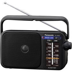 Portable FM Radio Panasonic RF-2400DEG-K 770mW Black Mains and Battery Supply