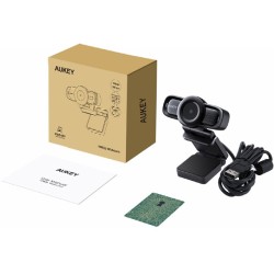 USB Webcam PC Aukey PC-LM3 1080p/30fps Black with Built in Microphone Auto Focus