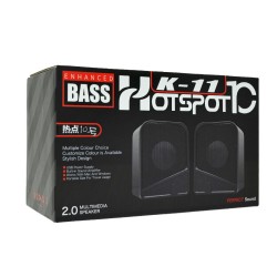 Multimedia Speaker Stereo HotspotPC K-11 with 3.5mm Jack and USB Charge, White