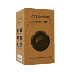 USB Webcam Mobilis W61 HD 720P 1280X720 with 5-Glass Lens, AWB and Build In Microphone that Connects with 3.5mm Black