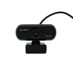 USB Webcam Mobilis W61 HD 720P 1280X720 with 5-Glass Lens, AWB and Build In Microphone that Connects with 3.5mm Black