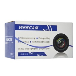 USB Webcam Mobilis PC01-2 Full HD 1080P 2560X1440 with Microphone and Focus Range 20mm. Black