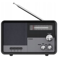 Portable FM Radio N'oveen PR950 3.7V 2200mAh Bluetooth with USB Port,MMC,Aux-in, Mains,Battery Supply Black