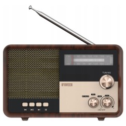 Portable FM Radio N'oveen PR951 3.7V 2200mAh with Bluetooth USB Port/MMC/Aux-in and Mains/Battery Supply Brown