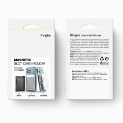 Magnetic Slot Card Holder Ringke Grey