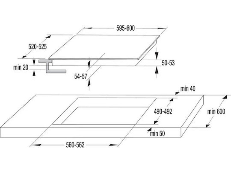 Gorenje ECT641BCSC Κεραμική Εστία Αυτόνομη 60x52cm