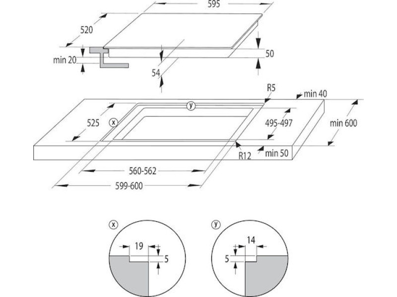 Gorenje IS646BG Επαγωγική Εστία Αυτόνομη 59.5x52cm