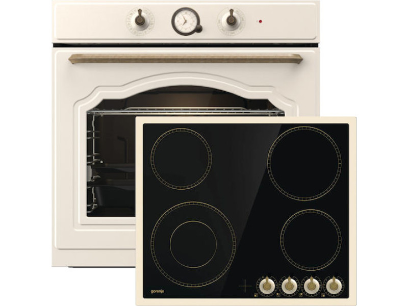 Gorenje BOS67372CLB + EW642CLB Φούρνος άνω Πάγκου 77lt με Εστίες Αερίου Π59.5εκ