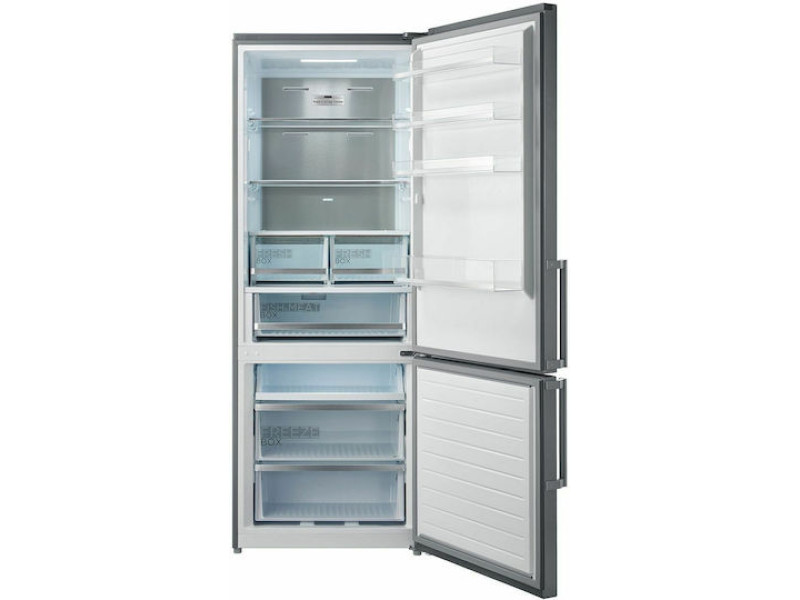 Midea Ψυγειοκαταψύκτης 435lt Total NoFrost Υ188xΠ70xΒ66.6εκ. Inox MDRB593FGE02